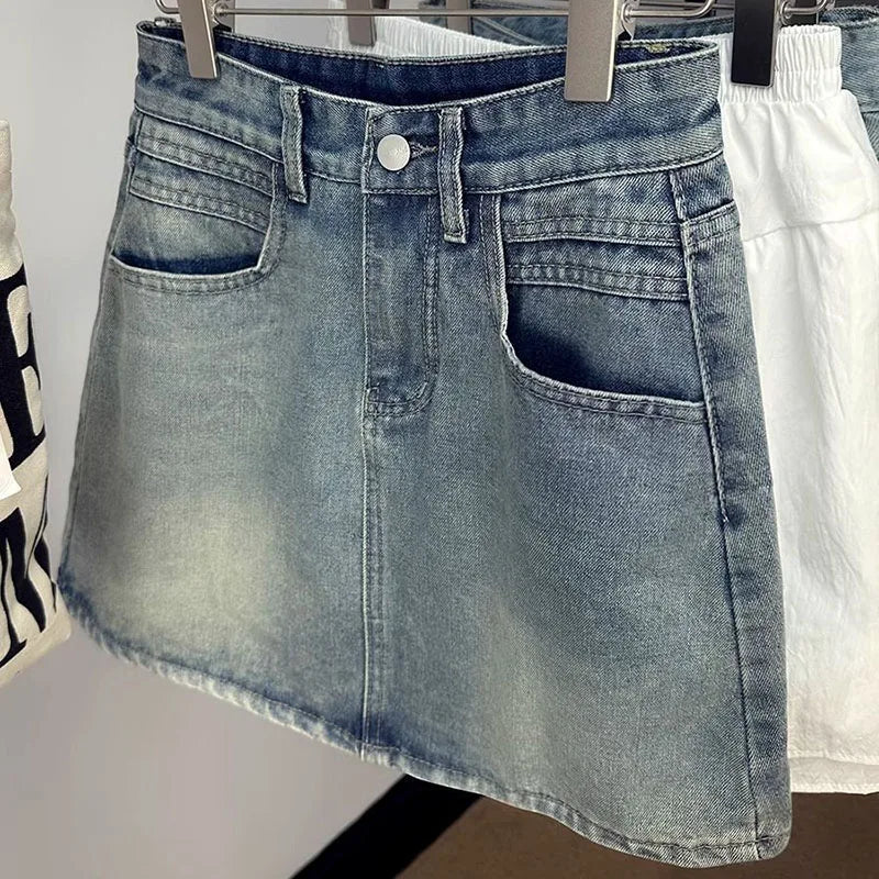 Y2k Retro Denim Skirt