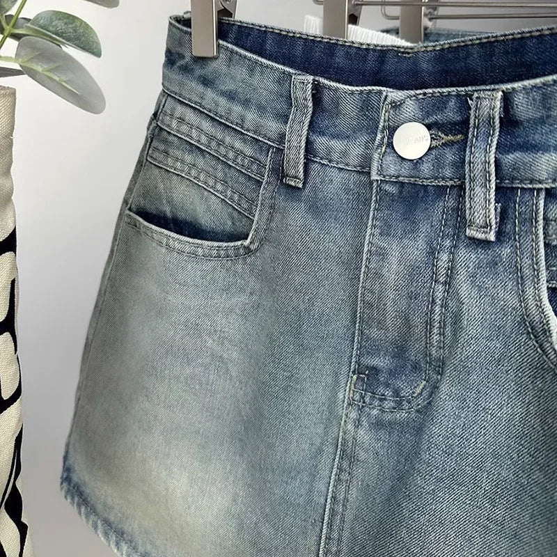 Y2k Retro Denim Skirt