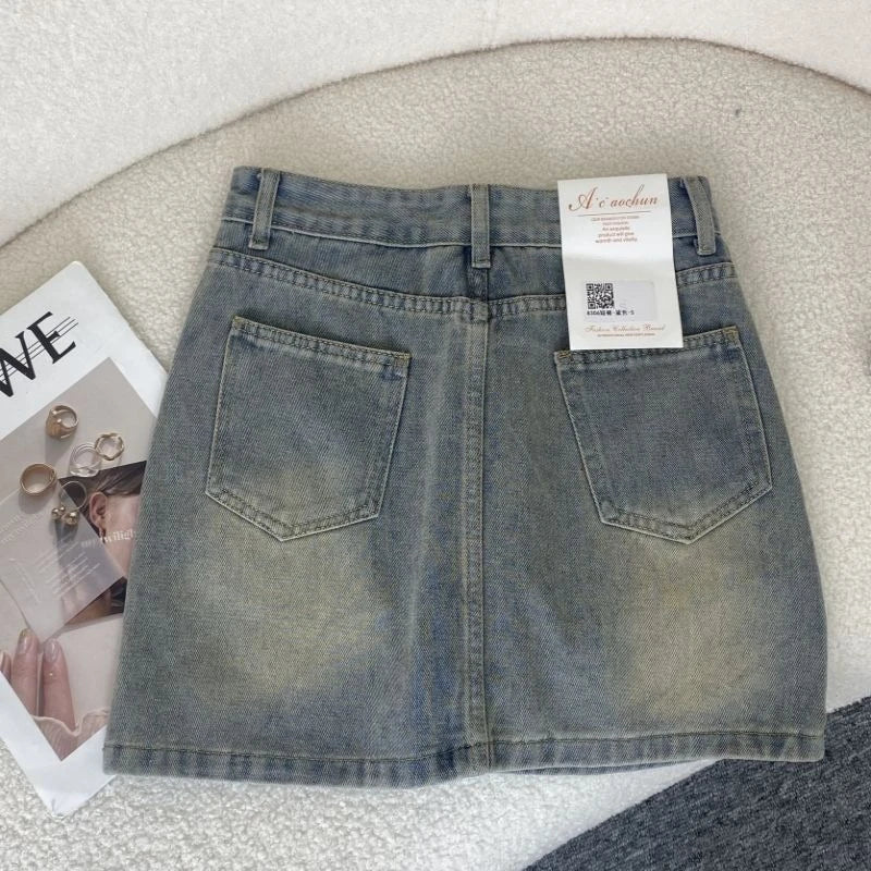 Y2k Retro Denim Skirt