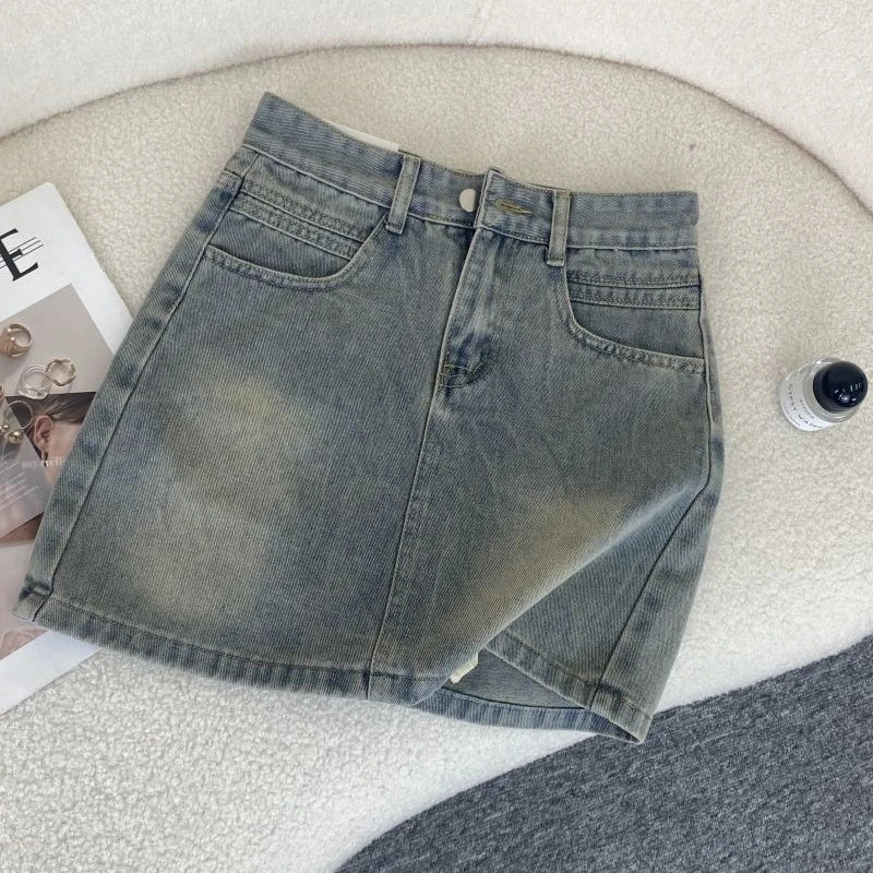 Y2k Retro Denim Skirt
